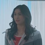 Devon’s grey colorblock jacket on Cobra Kai