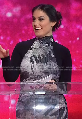 Donna’s white graphic print dress on Today
