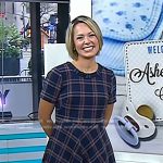 Dylan’s navy plaid dress on Today