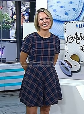 Dylan’s navy plaid dress on Today