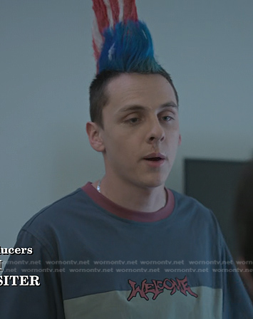 Eli’s Welcome colorblock tee on Cobra Kai