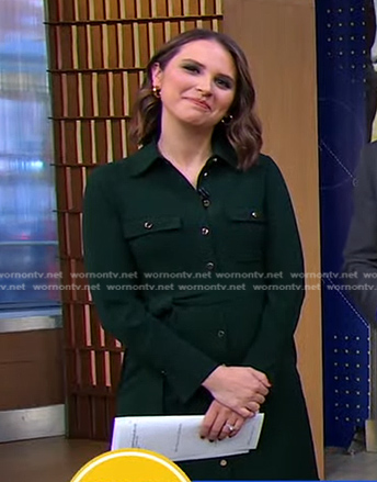 Elizabeth’s green shirtdress on Good Morning America