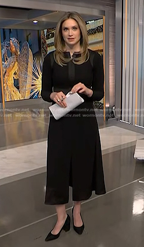 Ellison’s black long sleeve dress on NBC News Daily
