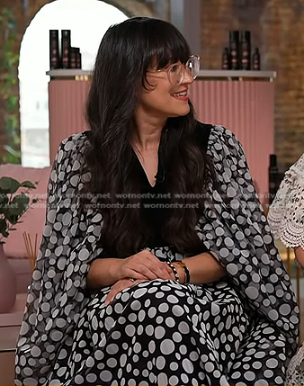 Erin Potempa’s black polka dot dress on Today