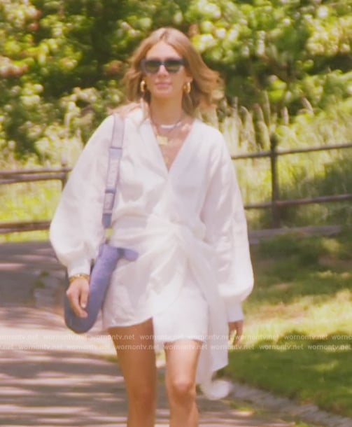 Erin’s white tie front dress on The Real Housewives of New York City