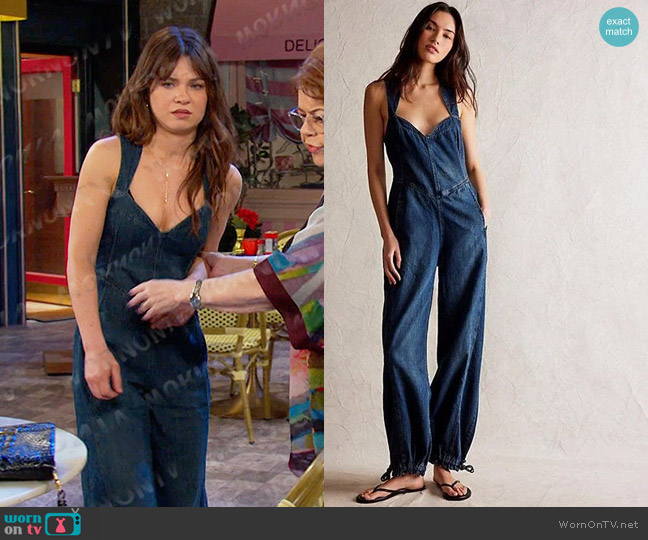 We The Free Match Point Jumpsuit worn by Joy Wesley (AlexAnn Hopkins) on Days of our Lives