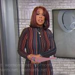 Gayle King’s vertical stripe dress on CBS Mornings