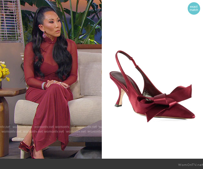 Giambattista Valli Bow Slingback Pumps worn by Katie Ginella on The Real Housewives of Orange County