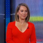 Ginger’s red ribbed dress on Good Morning America