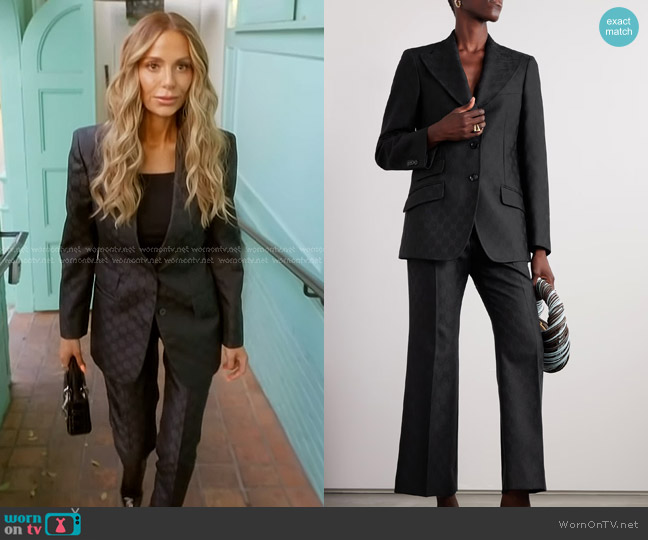 Gucci Wool-jacquard Blazer worn by Dorit Kemsley on The Real Housewives of Beverly Hills