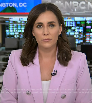 Hallie Jackson’s pink double breasted blazer on Today
