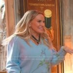 Heather’s blue cardigan on The Real Housewives of Salt Lake City