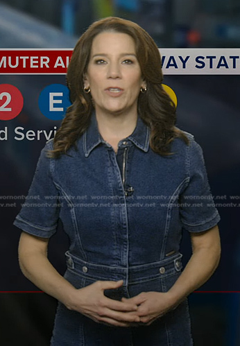 Heather’s zip front denim dress on Good Morning America