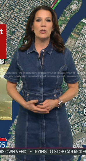 Heather’s zip front denim dress on Good Morning America