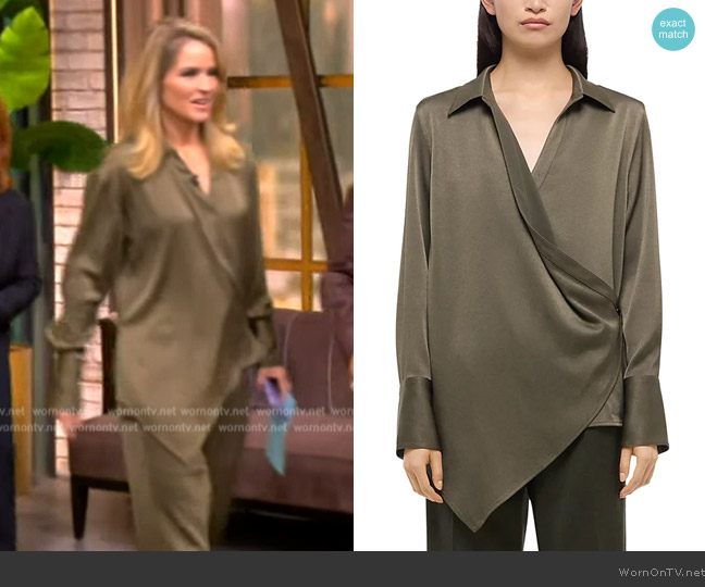 Helmut Lang Warm Relaxed Shirt worn by Sara Haines on The View