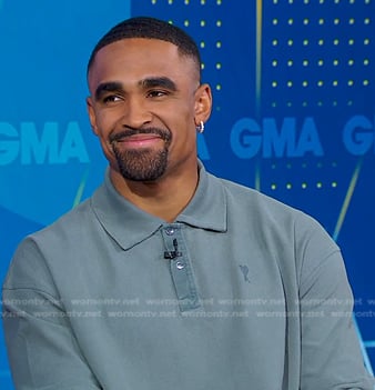 Jalen Hurts’s long sleeve polo shirt on Good Morning America