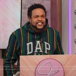 Jawn’s DAP stripe hoodie on Sherri