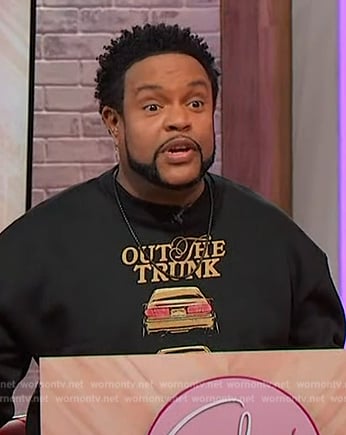 Jawn’s Out the trunk graphic sweatshirt on Sherri
