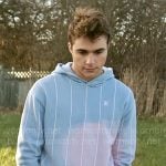 Jonathan’s blue vertical striped hoodie on Superman and Lois
