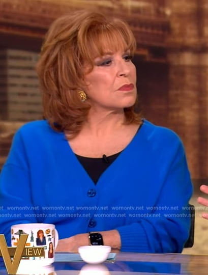 Joy’s blue cardigan on The View