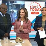 Joy Bauer’s pink velvet blazer and pants on Today