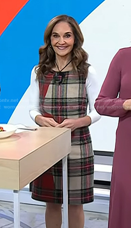 Joy’s plaid mini dress on Today