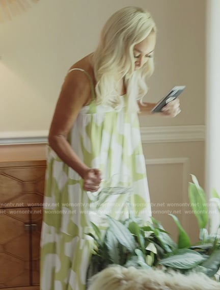 Karen’s floral print dress on The Real Housewives of Potomac