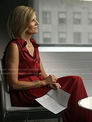 Kate’s red ruffle neck dress on NBC News Daily