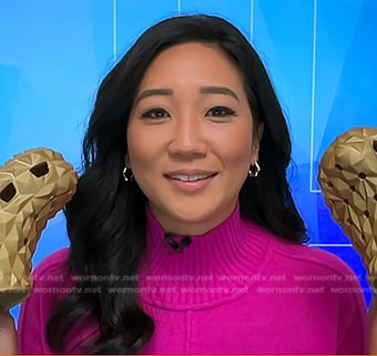 Kathy Park’s pink mock neck sweater on Today