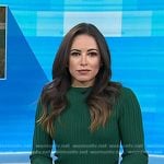 Kaylee’s green ribbed dress on Today