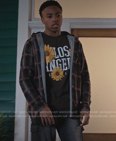 Kenny’s black Los Angeles tee on Cobra Kai