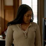 Kiana’s beige henley top on Chicago PD