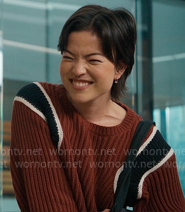 Kira’s red sweater with stripes on Matlock