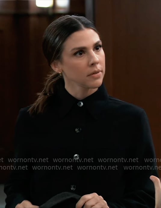 Kristina’s black jacket on General Hospital