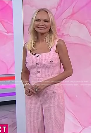 Kristin Chenoweth’s pink tweed jumpsuit on Today