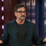Lawrence Zarian’s blue plaid cardigan on The Kelly Clarkson Show