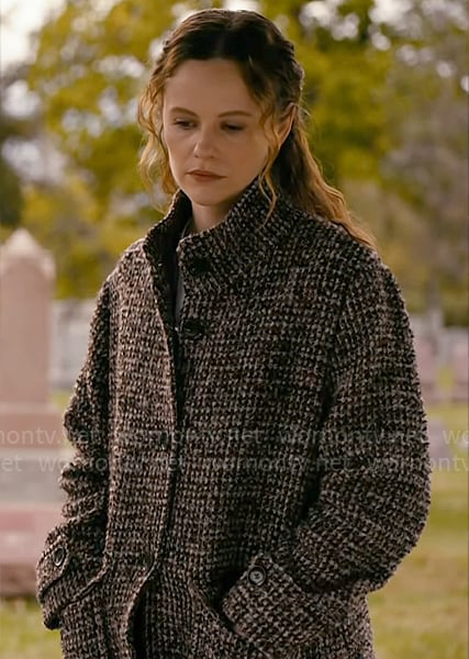 Dr. Caitlin Lenox’s boucle jacket on Chicago Med