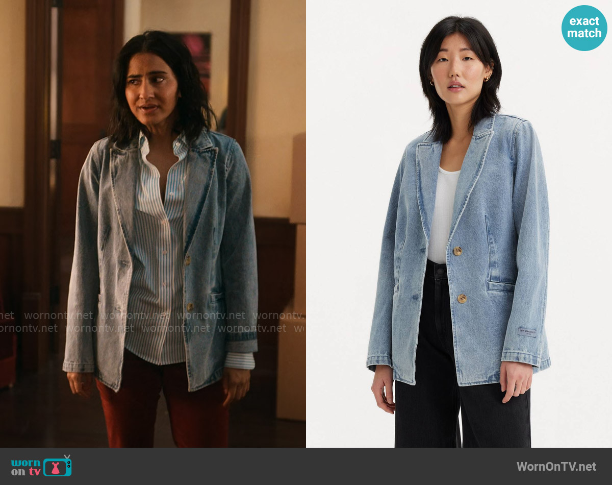Levis Denim Blazer worn by Bela Malhotra (Amrit Kaur) on The Sex Lives of College Girls