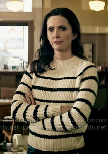 Lois’s white striped sweater on Superman and Lois
