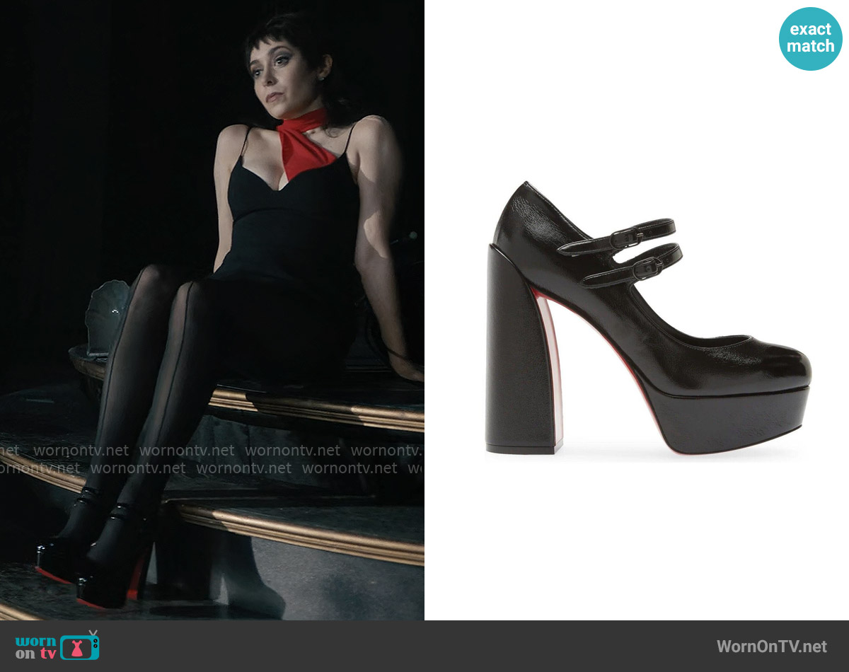 Christian Louboutin Movida Mary Jane worn by Sofia Falcone (Cristin Milioti) on The Penguin