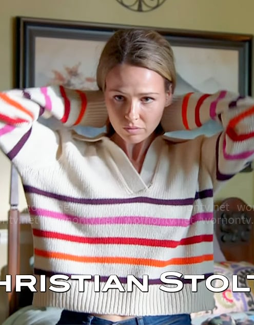 Lyla’s striped polo sweater on Chicago Fire
