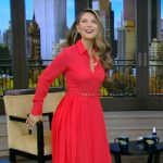 Maria Menounos’s red shirtdress on Live with Kelly and Mark