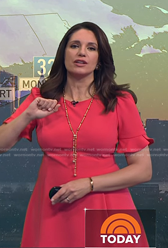 Maria’s pink ruffle sleeve dress on Today