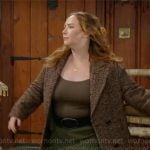 Mariah’s herringbone coat on The Young and the Restless