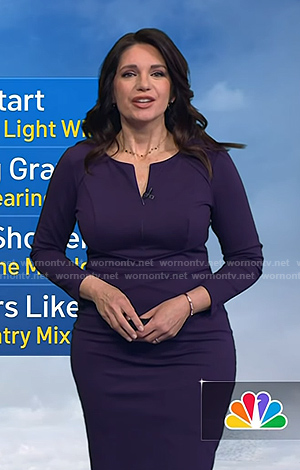 Maria’s purple half-zip sheath dress on Today