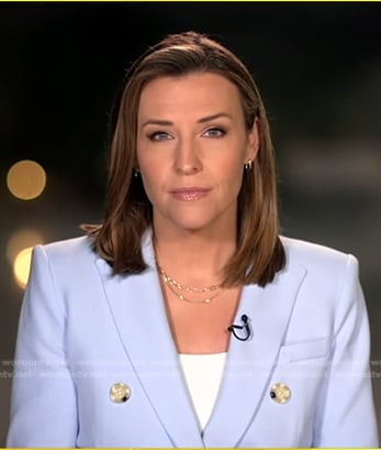 Mary’s blue double breasted blazer on Good Morning America