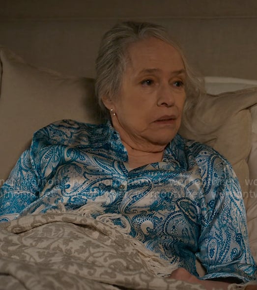 Madeline’s blue paisley shirt on Matlock