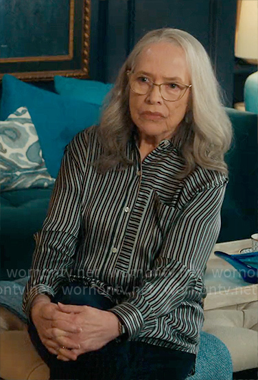 Madeline’s striped button down blouse on Matlock
