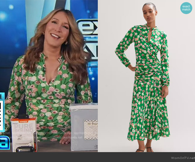Me+ Em Lantana Flower Print Midi Dress worn by Alison Deyette on Extra