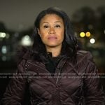 Meagan Fitzgerald’s brown quilted jacket on NBC News Daily